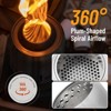 EchoSmile 5.9 in. Stainless Steel Wood Outdoor Portable Tabletop Fire Pit - 3 of 4