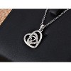 Anna-Kaci Silvery Tone Manifest Love Crystal Rhinestone Necklace - 2 of 4