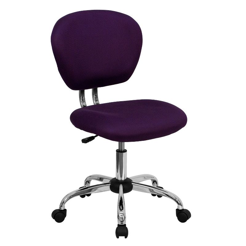Emma and Oliver Mid-Back Mesh Padded Swivel Task Office Chair with Chrome Base, 1 of 12