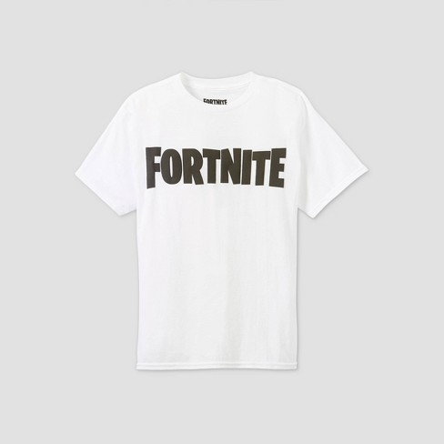 Boys Fortnite Short Sleeve Graphic T Shirt White L Target - boys crew neck short sleeve roblox graphic t shirt