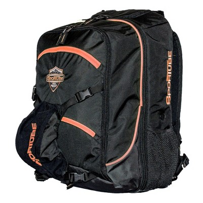 Sportube 44 Liter Overheader Airline Compliant Carry On Padded Gear and Boot Backpack with Multiple Pockets and Storage, Orange