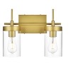 Elegant Lighting Benny 2 light Brass and Clear Bath Sconce - 2 of 4