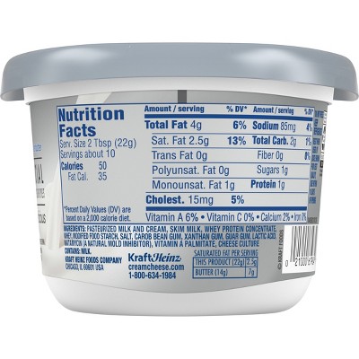 Philadelphia Whipped Cream Cheese Nutritional Information – Runners ...