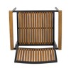 VASIP Set of 2 Acacia Wood Outdoor Patio Dining Chairs, Modern Industrial Design Chairs with Vertical Slats for Lawn, Garden, Backyard - 4 of 4