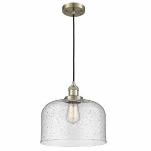 Bell - 1 Light Cord Hung Mini Pendant In Industrial Style-8 Inches Tall and 12 Inches Wide - 1 of 1