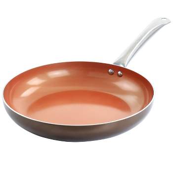 Gibson Copper Pan Cooking Excellence 12 Inch Aluminum Nonstick Frying Pan in Copper