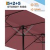 15FT Large Patio Umbrella with Lights, 36 Lights Double-Sided Patio Umbrella with Weighted Base for Poolside Garden Backyard - 3 of 4