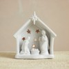 Storied Home Stoneware Holy Family Tealight Holder, White - 3 of 3