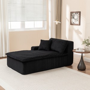 Upholstered Chaise Lounge Sleeper Sofa Bed Couch Sleeper Chair Single Sofa Lazy Sofa Accent Chair - ModernLuxe - 1 of 4