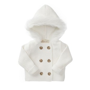 Hope & Henry Baby Faux Fur Hooded Sweater - 1 of 4