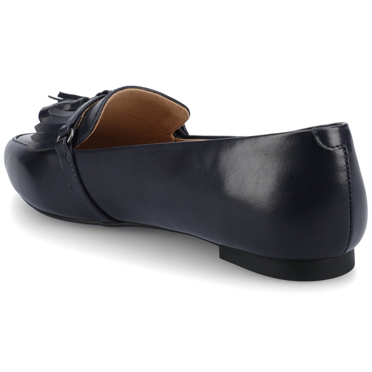 Женские туфли Journee Collection Journee Women's Jannah Medium and Wide Width Tassel Loafer Flats, Navy 7 — фото 7