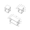 Laminate & Metal 3-Piece Coffee and End Table Set with X-Frame Base and Contemporary Design for Living Room or Family Room - 3 of 4