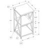 Vynxaria Contemporary Accent Table, Side Table, Nightstand, Grey Laminate, 18" L x 18" W x 26" H - 4 of 4