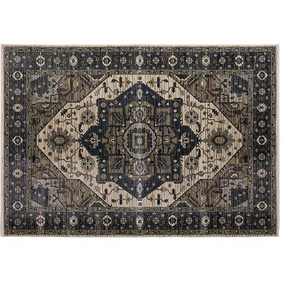 Oriental Weavers Eliana ELI05 Blue / Brown Indoor Area Rug - 5'3" x 7'6"