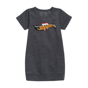 - Hot Wheels - Halloween Graphic Short Sleeve Fleece Dress - 1 of 3