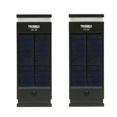 Solar LED Wall Lights Black - Techko