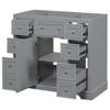 36'' Bathroom Vanity, Bathroom Sink Vanity With Adjustable Shelves, Drawer Divider, 6 Drawers - 3 of 4