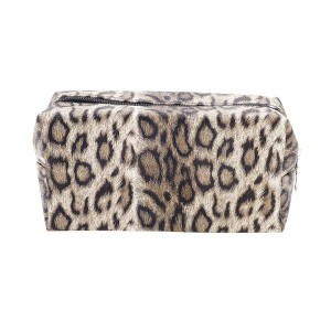 Unique Bargains Rectangular Leopard Makeup Bag 1 Pc - 1 of 3