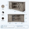 Farmhouse Tv Stand for 65 Inch TV, Entertainment Center with Sliding Barn Doors and Adjustable Shelf, Storage Cabinet for Living Room, Bedroom - 4 of 4