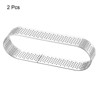 Unique Bargains Heat-Resistant Non Stick Perforated Oval Metal Pastry Rings 2 Pcs - 3 of 4