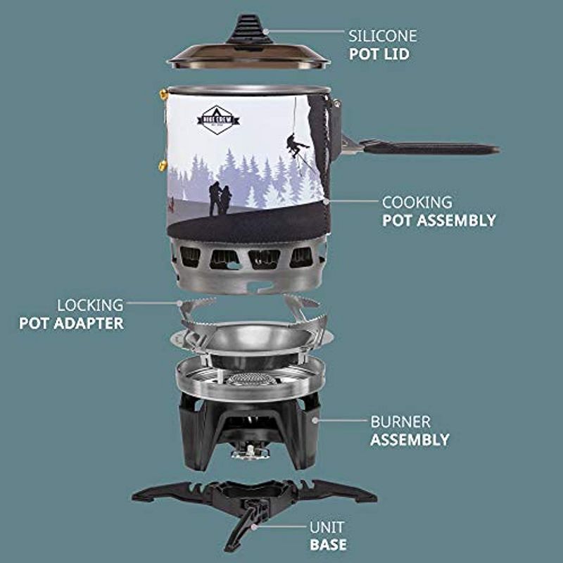 Hike Crew Portable All-In-One Outdoor Cooking System with Stove & Pot, 2 of 8