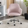 NicBex Adjustable Height Velvet Home Office Chair with Casters for Work Study Vanity - 2 of 4
