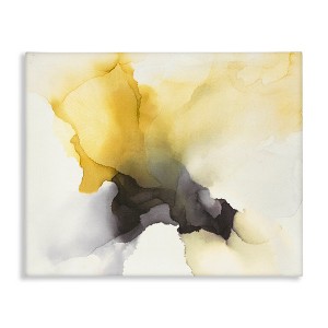 Stupell Industries Futuristic Yellow Cloud Abstraction Fluid Shape Distortion Canvas Wall Art - 1 of 4