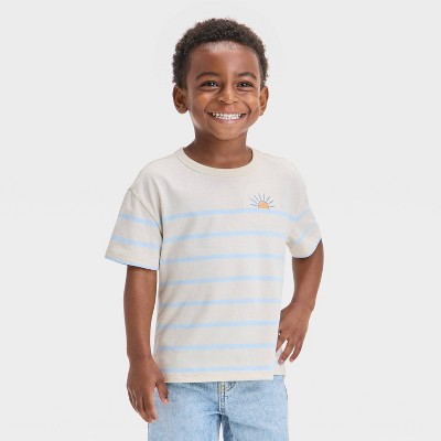 Toddler Boys' Short Sleeve Embroidered Sun T-Shirt - Cat & Jack™ Almond 2T