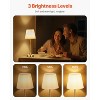 Cordless Table Lamp with Fabric Shade, 3-Level Warm Light, Gold - 2 of 4