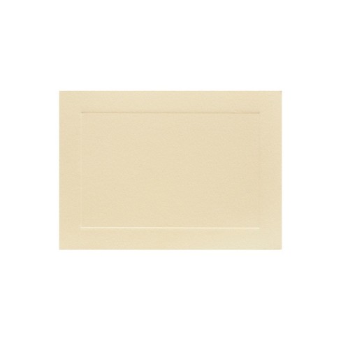 Jam Paper Blank Flat Note Cards, 4Bar A1 size, 3 1/2 x 4 7/8, Ivory Panel, 50/Pack (175964i)