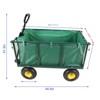 VisioGear Outdoor Serving Carts, Garden Flower Cart with Cloth Bag, Garden Cart with Removable Handle, Green & Black, 44.4"*20.4"*40.3 - 3 of 4
