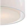 Possini Euro Design Modern Ceiling Light Flush Mount Fixture 12 1/2" Wide Satin Nickel 2-Light Sheer White Fabric Opal Glass Drum Shade for Bedroom - 3 of 4