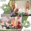 Artificial Greenery Wreath for Wedding Christmas Wreath with Eucalyptus Berries Flowers, Indoor Outdoor Wreaths for Wedding Table Party Home Decor - 2 of 4