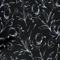 black batik floral