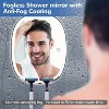 COSMIRROR Fogless Shower Mirror for Shaving with Razor Holders No-Drilling 3-Color Dimmable Lights Shatterproof & Waterproof, for Men and Women - 3 of 4