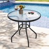 Yaheetech 31.5inch Outdoor Patio Round Bistro Table Black - 2 of 4