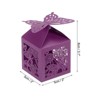 Unique Bargains Durable Paper Hollow Design Bright Color Elegant Appearance Gift Box 2"x2"x3.1" 25 Packs - 2 of 4