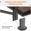 EAGLE PEAK 8x5 ft Grill Gazebo, Steel Frame Outdoor BBQ Cover, Double-Tier Polycarbonate Barbecue Canopy with Shelves - 3 of 4