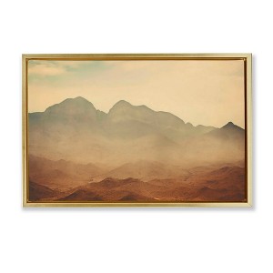 Stupell Industries Hazy Desert Mountain Floating Frame Canvas Art - 1 of 4