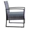 Hrinhom 24.8" W Outdoor Rattan Set,3-Piece Patio Set With Cushions - 3 of 4