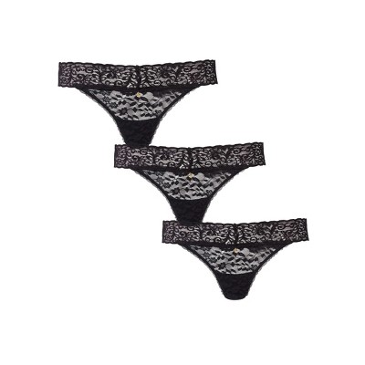 VENUS Womens Pearl By VENUS® Allover Lace Thong 3 Pack