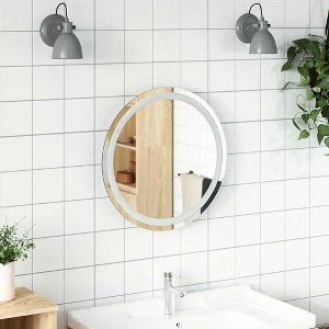 LED Bathroom Mirror Glass 19.7 in diameter Modern Round Vanity - 1 of 4