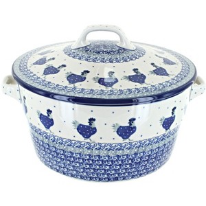 Blue Rose Polish Pottery 278 Ceramika Artystyczna Covered Round Baker - 1 of 1
