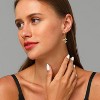 Gold Huggie Small Hoop Earrings with Charm Personalized /Star/Cross/Lock/Key 18k Gold Plated Crystal Drop Dangle Earrings for Women - 2 of 4