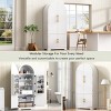 72" Arched Kitchen Pantry Cabinet with Fluted Doors, Adjustable Shelves & Hidden Drawer for Dining Room Bathroom-3irtyhousy - 2 of 4
