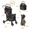 Itopfox Double Pet Stroller for Small to Medium Dogs & Cats - 4-Wheel Jogger with Detachable Carriers, Storage Basket & Easy-Fold Frame for Outdoor - 3 of 4