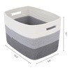 REGALWOVEN Cotton Rope Handcrafted Breathable Odorless Open Storage Bins 15 x 9.8 x 9.1 Inch 1 Pc - 3 of 4