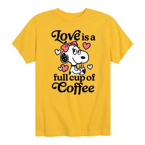 Boys' - Peanuts - Love Is A Full Cup Of Coffee Short Sleeve Graphic T-Shirt - 1 of 4