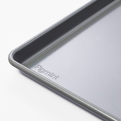 12&#34;x16&#34; Nonstick Aluminized Steel Standard Cookie Sheet Gray - Figmint&#8482;