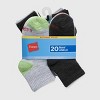 Hanes Boys' 20pk Ankle Socks - Colors May Vary - 2 of 3